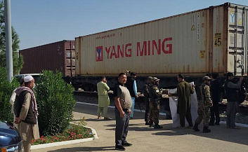 The next container train arrived from China to Afghanistan